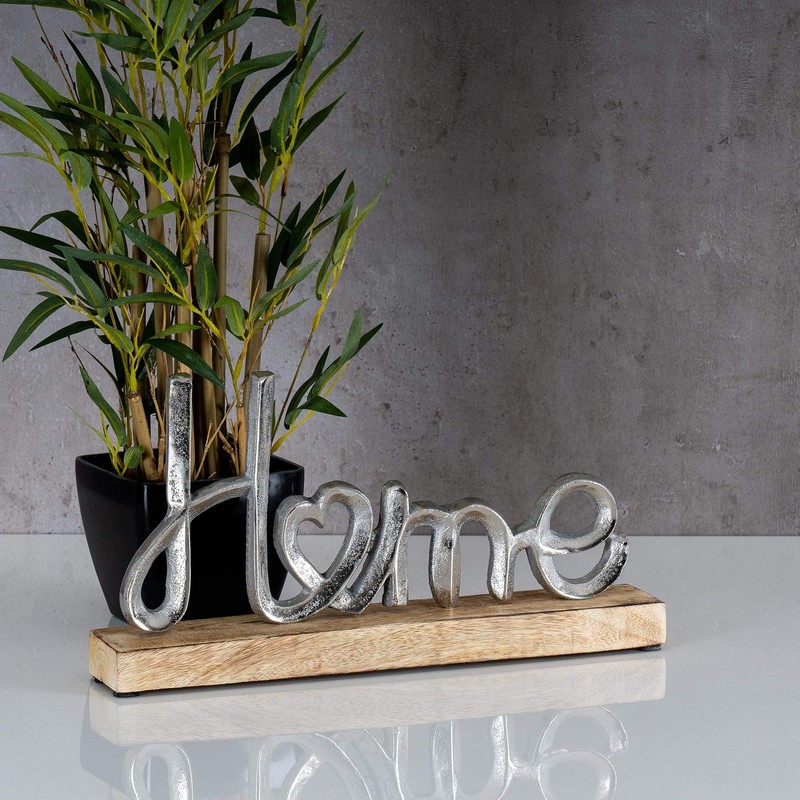 levandeo Stand Mango Lettering Home Height 11 cm Metal Wood