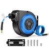 Himimi 50FT + 6.6FT Retractable Air Hose Reel, Ceiling/Wall Mount
