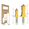 YONICO Cabinet Door Router Bits Miter Frame Molding Set 2