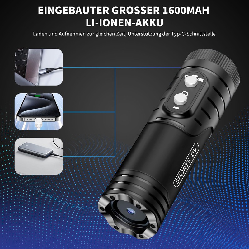 Tiantianle 1080P HD Mini Camera Helmet Camera