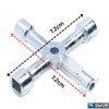4 Way Multifunctional Utility Key Metal Silver Multi Utility Key