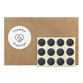 .5” Circle Match Striker Stickers – 12 Pieces | Charcoal Match Strike Paper with Adhesive Pre-Cut in Circles for Easy Match Lighting | Also Available in Bumble/Dotted Pattern or Brown & Many Sizes
