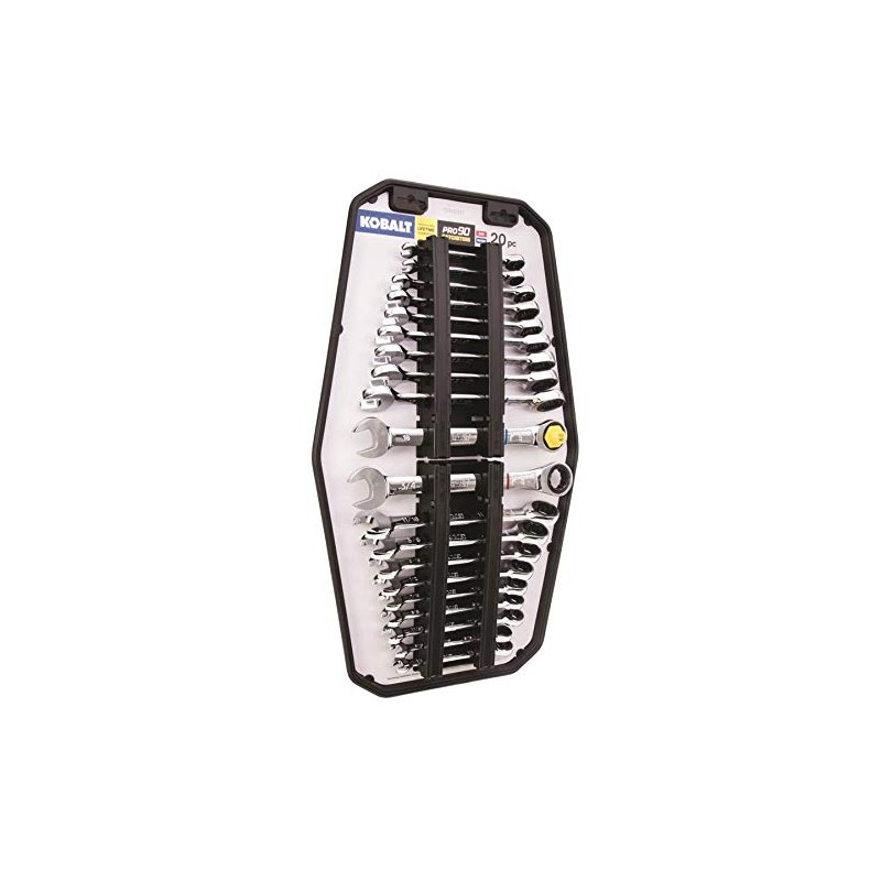 Kobalt 20-Piece Standard (SAE) and Metric Combination Ratchet Wrench Set