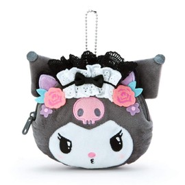 Sanrio Kuromi Face Shaped Mini Pouch (Tsundere Cafe)