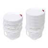 Screw Top Bucket, 2 Gallon, with White Life-Latch Lid, 5
