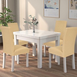 Alishomtll Chair Covers, Set of 4, Stretch Chair Covers for Swing Chairs, Universal Dining Room Chairs Cover, Washable, Removable Chairs, Protection for Kitchen, Banquet, Wedding, Hotel, Restaurant