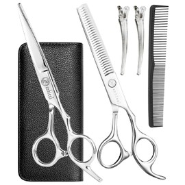 Anbieel (General Supervised by a Professional Hairdresser) Haircut Scissors Set Low Plow Ratio Hair Cutting Scissors Self-Cut