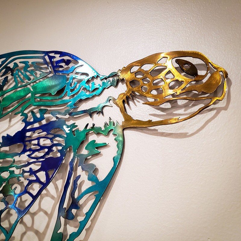 Metal Art Sailfish Sea Turtle Jellyfish Interior Decoration Crafts Wall