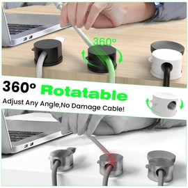 Sinoacc 10 Stück Kabelhalter Kabelclips [360° Drehbar] Magnetische Selbstklebende Kabel Organizer Für Schreibtisch, Wand, Telefon, Zuhause, Büro, Auto, Kompatibel Mit Kabel Bis Zu 7,5 Mm