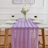 AOKSUNOVA Sheer Chiffon Table Runner for Rustic Boho Wedding Party