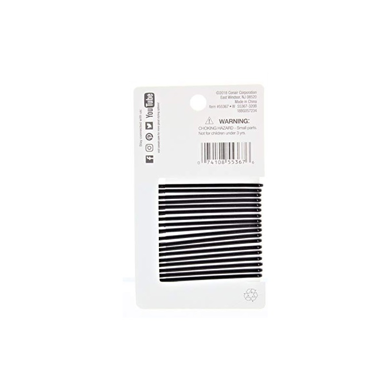 Conair Styling Essentials Firm Hold Bobby Pins 18 ea, Black,