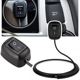 Car Switch Button, Car DIY Switch, Water Drop Shape Button Switch, 12v OFF/ON DC, 10A, Switch with Cable, Double Sided Tape, For LED Light Bars, 23.6 inches (60 cm)