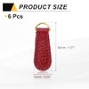 sourcing map 6pcs Zipper Pull, 1.57 Inch Litchi Leather Zip