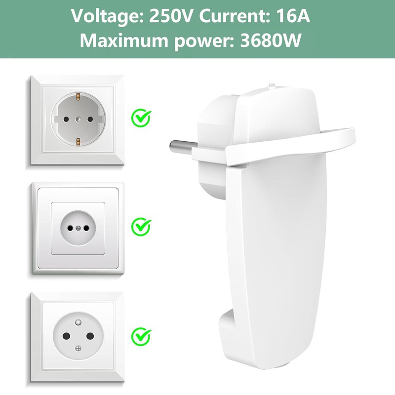 Flat plug 3 pieces, angled plug 250 V flat Schuko