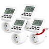 revolt Digital Timer Socket: Set of 4 Digital Timer Switches