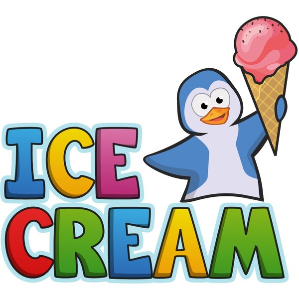 ICE Cream 1 16" Concession Decal Sign cart Trailer Stand