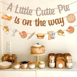 Little Cutie Pie Is on the Way Banner Set Cutie Pie Theme Baby Shower Garand Little Cutie Pie Is on the Way Baby Shower Decoration Fall Harvest Pumpkin Cutie Pie Decorations for Boys Girls Baby Shower