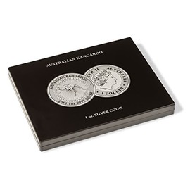 Presentation case for 20 Australian Kangaroo silver coins (1 oz.) in capsules