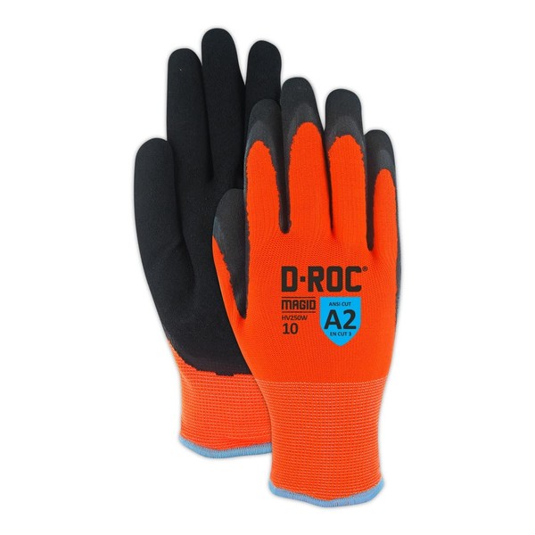 MAGID D-ROC ANSI A2 Thermal NitriX Grip Work Gloves, 1