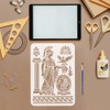 FINGERINSPIRE 9PCS Ancient Greek Culture Stencils for Painting with Brush