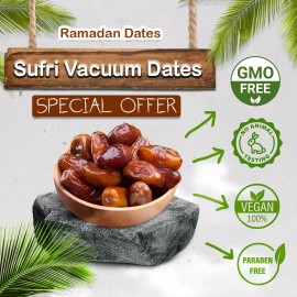 SUFRI VACUUM DATES Madina Sufri Dates Premium Saudi Arabian Dates for Ramadan 2.2lbs