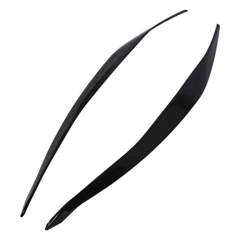 Front Headlight Eyebrow Cover ABS Black Front Headlight Lamp Eyebrow