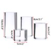 BTSKY 4 PCS Acrylic Cylinder Display Stand - Clear Solid