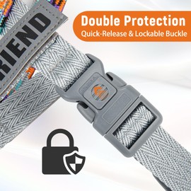 Onlyesh Dog Harness with Leash, No Pull Harness for Dogs (Silver, L)