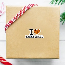 I Love Basketball Sticker, Basketball Decal, Basketball Fan, Gift for Basketball Lovers, Basketball Game Day Vibes, Sports Vinyl Sticker, Game Stickers, Laptop Bottle Sticker 5"