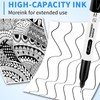 craftinova Black Ultra Fine Point Permanent Markers, Extra Fine Tip,