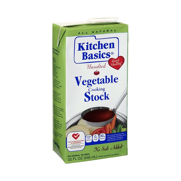 Kitchen Basics Unsalted Vegetable Stock, 32-Ounce Boxes (Pack of 6)