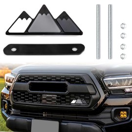 Tri-Color Grille Badge Emblem Decoration Fit for Tacoma 4Runner Tundra Sequoia Rav4 Highlander Accessories Car Truck Label