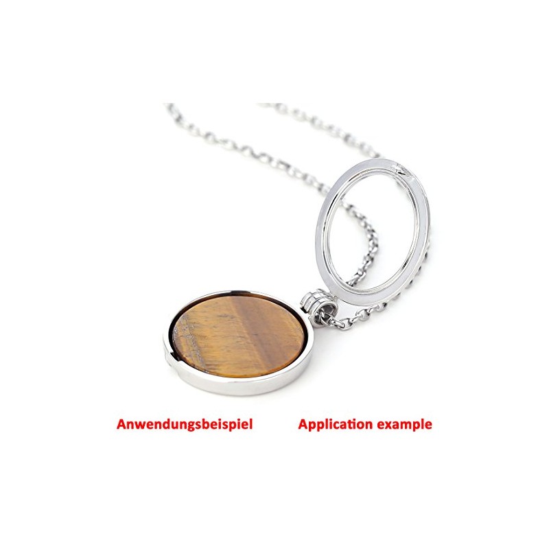 Morella Women's Small Coin 23 mm Gemstone Chakra Disc Necklaces