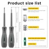 2Pcs High Torque Voltage Tester Screwdriver Set, 2-in-1 Non Contact/Contact