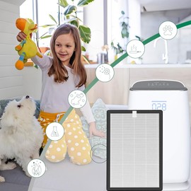 Replacement Filters Compatible with HIMOX H04 Air Purifier,2-Pack H13 HEPA Activated carbon 2-in-1 4-Stage Filtration Air Clean VOCs