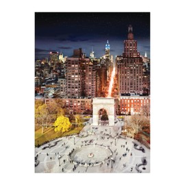 Galison Washington Square Park – 1000 Piece Stephen Wilkes Jigsaw Puzzle Featuring Beautiful Day to Night Photography of Iconic NYC Park