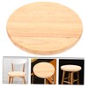 KONTONTY Round Wooden Stool Seat Replacement Sturdy Rubberwood Top for