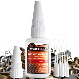 Metal Super Glue 28.3g 1oz, Thick Clear Instant Heavy Duty CA Glue Liquid for Metal Crafts Stainless Steel Aluminum, Strong Multifunctional Cyanoacrylate Adhesive for Glass Ceramic Plastic Wood Rubber