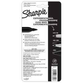 Sharpie Marcador Punta fina, Marca en la Mayoria de las Superficies, Color Negro TjX4, B00ZDH8YNK