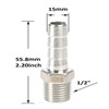 QiiMii Stainless Steel 304 Male Threaded Barb Hose Pipe Fitting