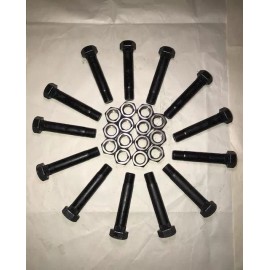 Unbranded 28 pc Trailer Spring Shackle Bolt (grade 5) & Lock Nut 9/16"-18 X 3" Long