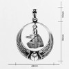 Egyptian Anubis Ankh Cross Scarab Snake Wing Pendant Necklace,Solid 925