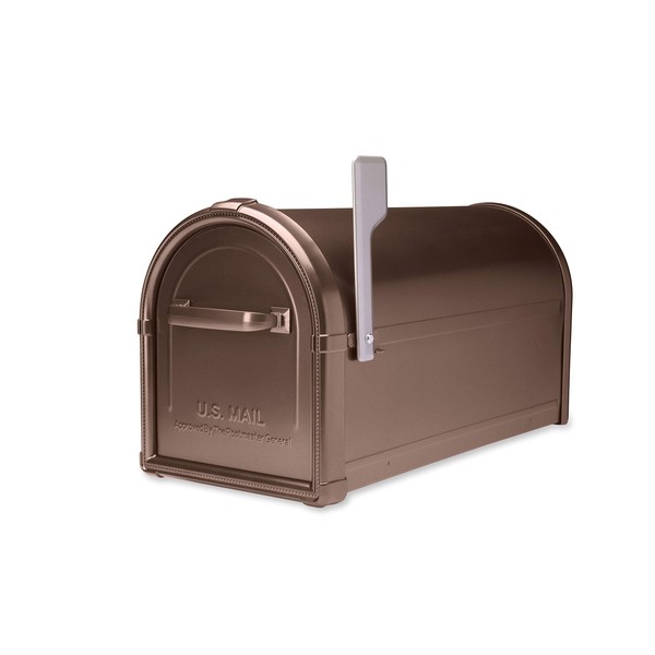 Architectural Mailboxes 5593C-CG-10 Hillsborough Post Mount Mailbox, Large, Copper