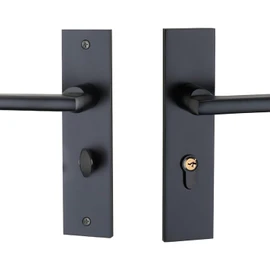 MORNWELL Cerradura de puerta para Puertas,Manija para Puerta Privacidad con cerradura y llave,chapas para Puertas y Entrada,oficina,dormitorio,entrada delantera,Cerradura Manija Cobre Puro(Negro Mate)