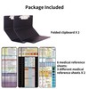 Dixver Dixver 2 Packs Foldable Nursing Clipboard, Medical Edition Cheat Sheets, Nurse Accessories for Work, 3 Layers, Plastic, Black