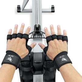 2K Fit Rowing Machine Gloves (Large) - Perfect Rowing Grips for Erging, Sculling, Crew, Kayak, Canoe, Weightlifting, Gym Workout
