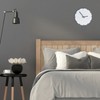 Wooden Wall Clock Silent Non Ticking Round Clock with Hook