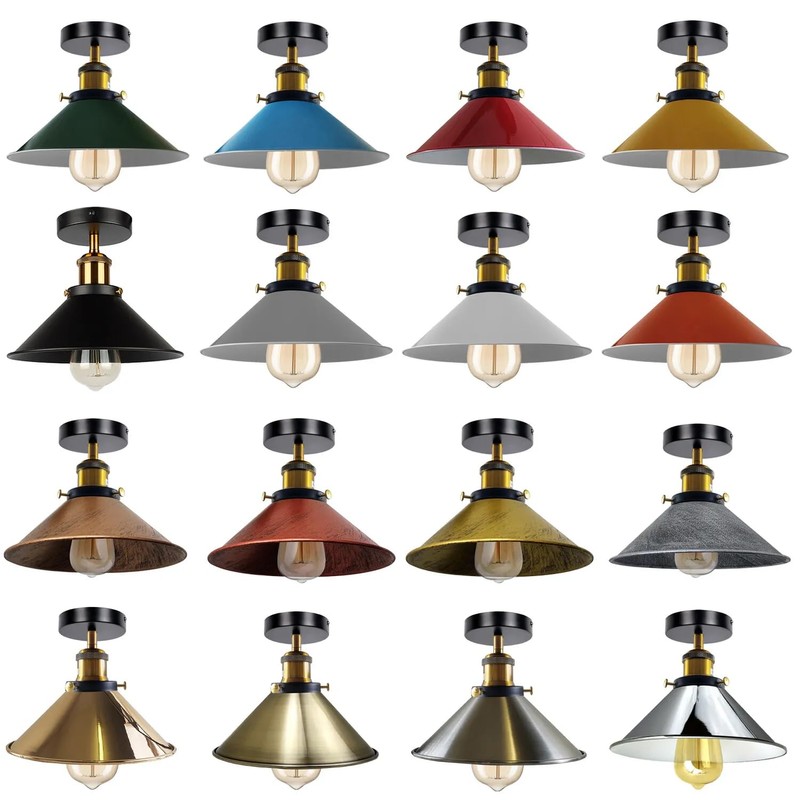 LEDSone Modern Metal Ceiling Light Semi Flush Light Metal Ceiling