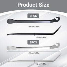 GTNCE 6 Piece Tyre Levers Bicycle, Bicycle Tyre Lever Set, Metal Tyre Lever, Carbon Steel Mounting Lever, Bicycle Tyre Assembly Tool for Road Bikes and Mountain Bikes (Black, Silver)