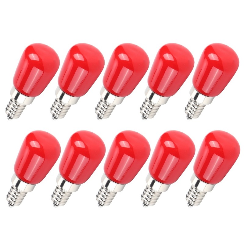 10Pcs AC230V E12 1.5W Red LED Candle Light Bulb for